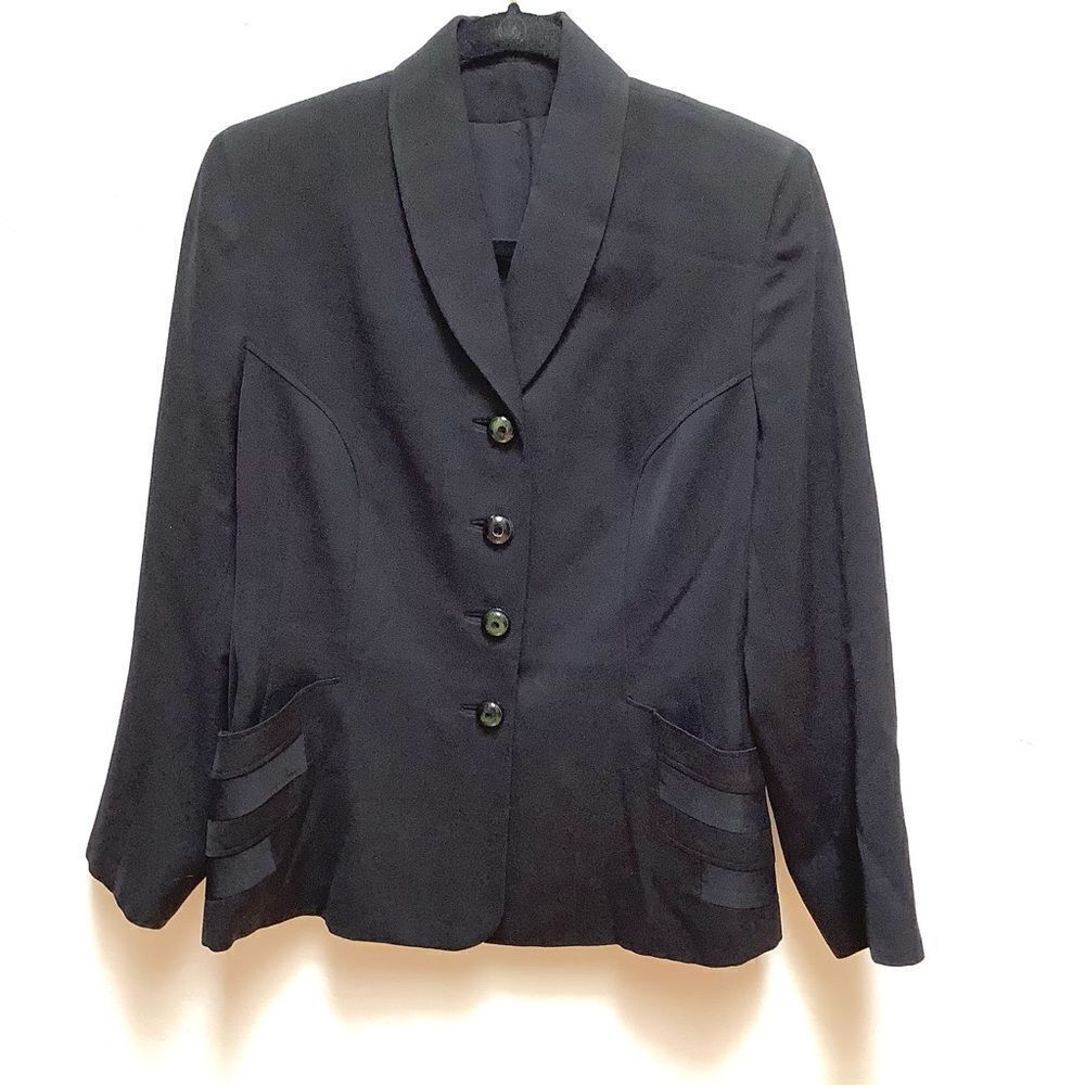 VINTAGE  FITTED JACKET SMALL BLACK